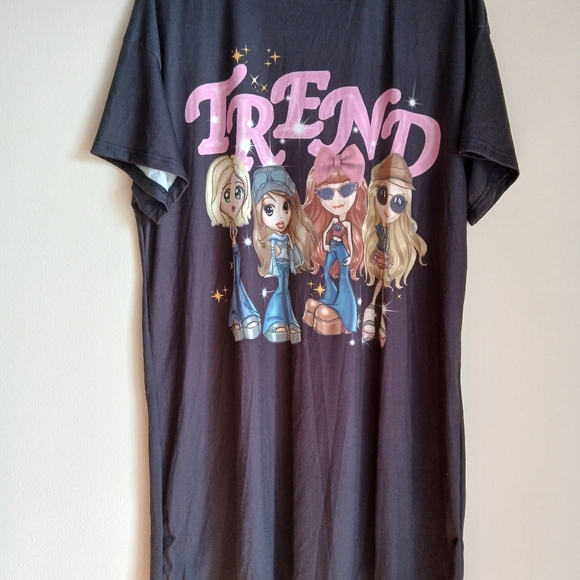 NWOT Shein Black Trend Sleep Shirt Size 1XL - Picture 10 of 10